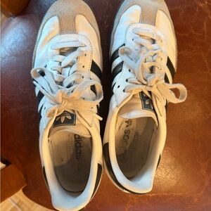 Adidas Classic White and Black Trainers